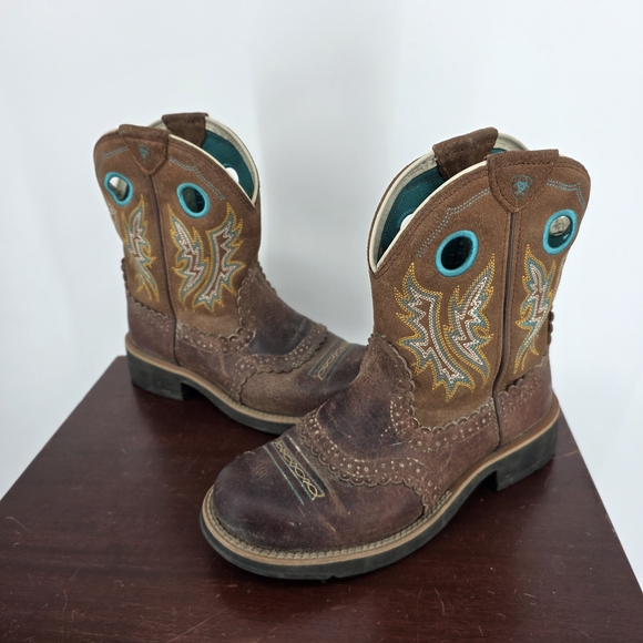 Women's ARIAT Fatbaby Boots Size 7 1/2 B - Picture 1 of 10